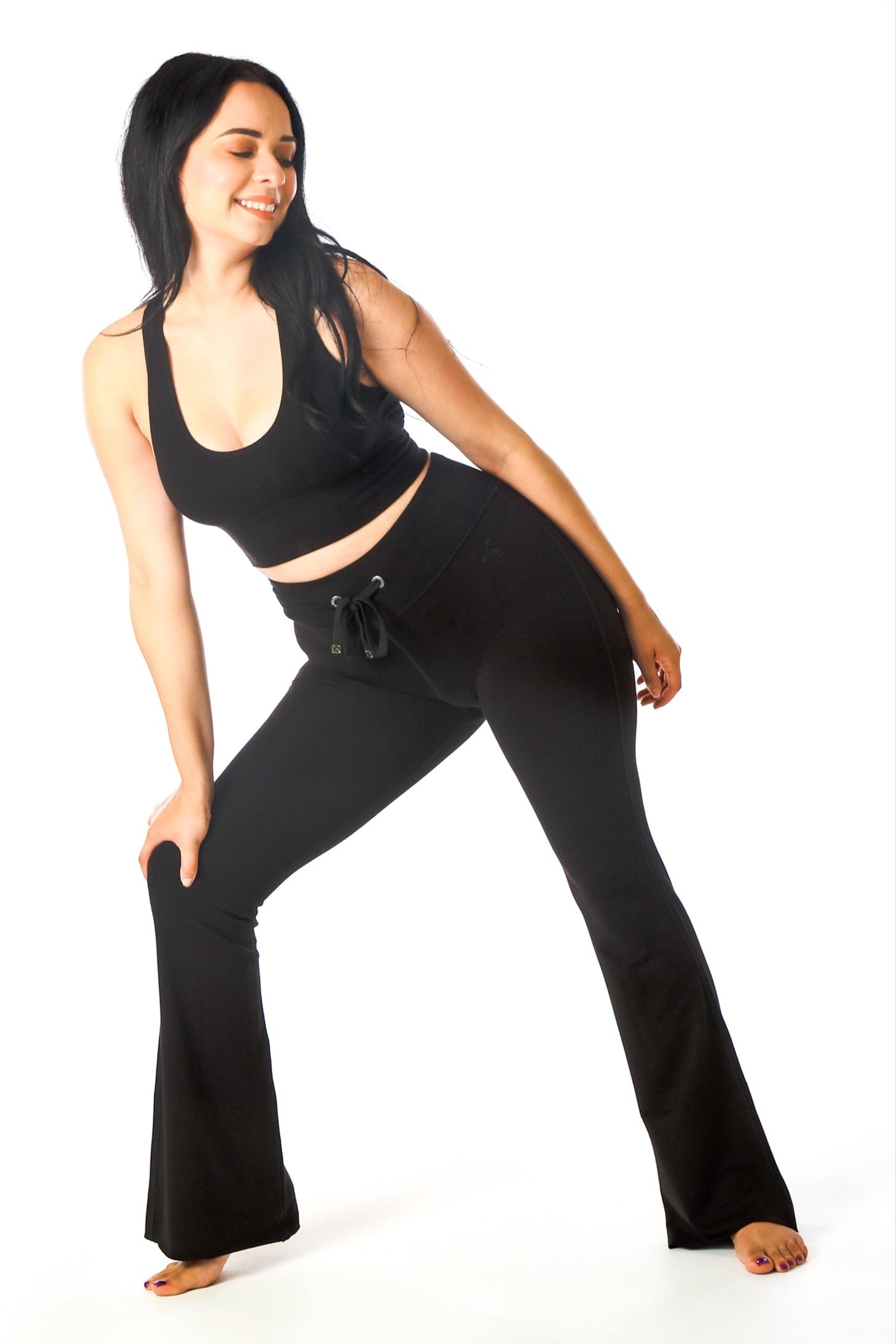 Green Apple Active 33" Estelle Fitted Flare - Black Beauty New Estelle Flare - Black Dove
