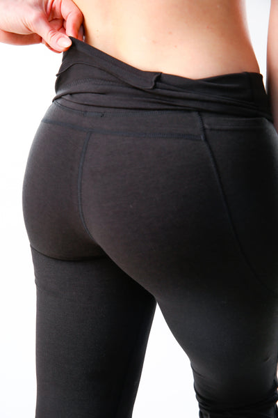 Green Apple Active New Dua Drawstring Legging - Black Dove New Dua Drawstring Legging - Black Dove